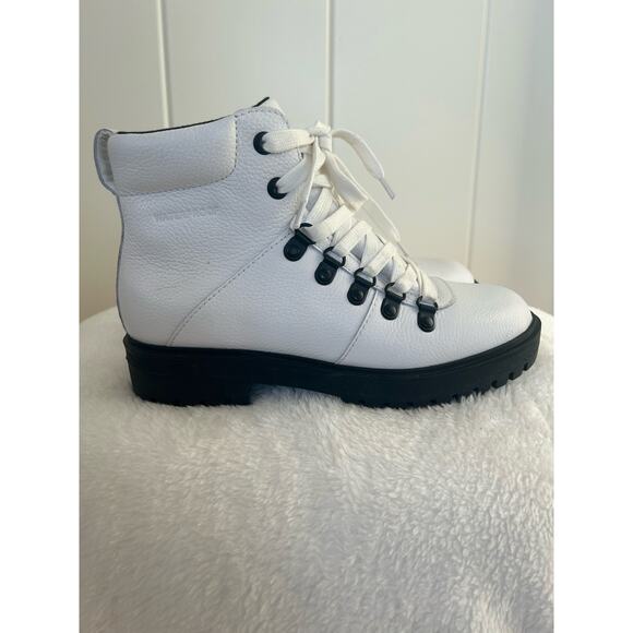 Cougar Nash White Leather Waterproof Hiking Style Boots Women’s Size 7 - Picture 5 of 11